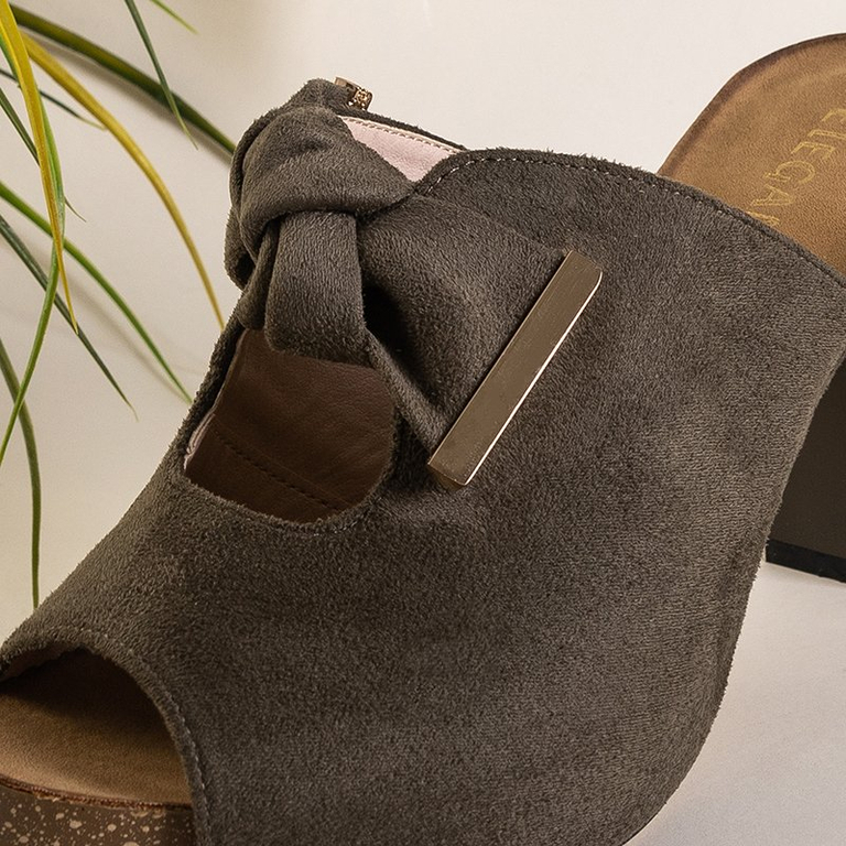 OUTLET Sandale verzi dama pe post Kustai - Incaltaminte