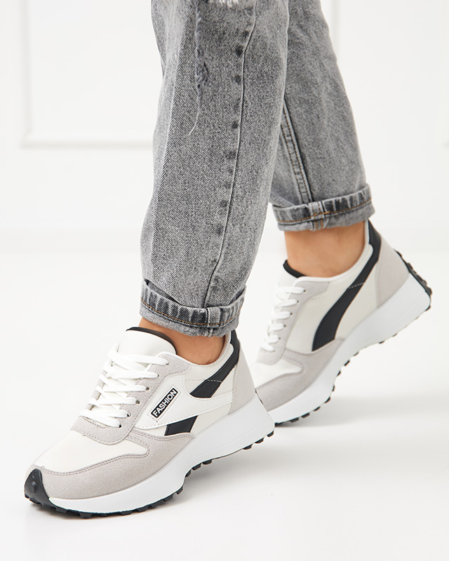 Pantofi sport de dama alb si gri de la Berinn - Incaltaminte