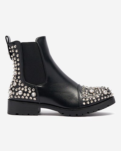 Cizme de damă cu cuișoare, de culoare neagră Amerapi- Footwear