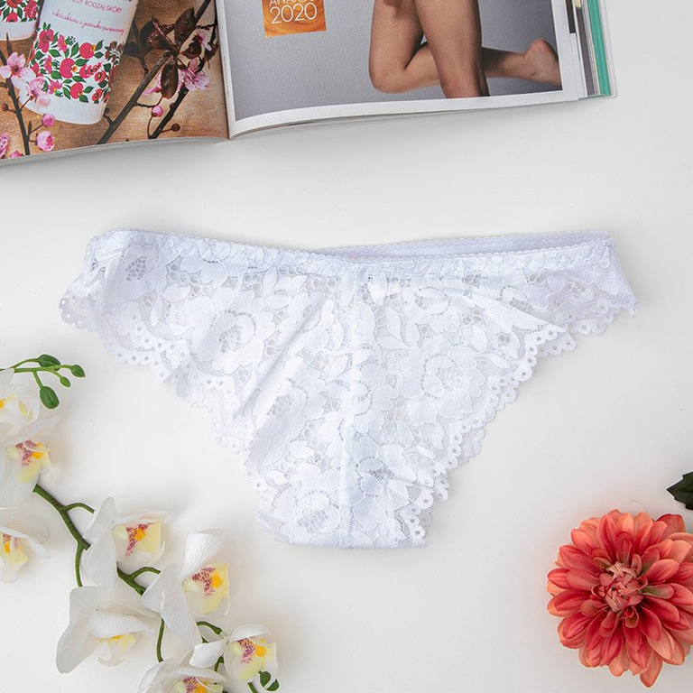 Dantelă albă braziliană pentru femei - lenjerie intimă