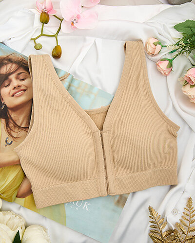 Royalfashion Sutien sport cu nervuri pentru femei