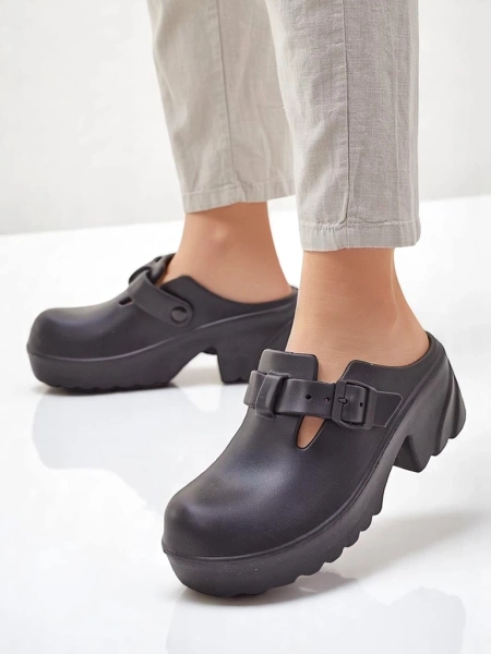 Sandale cu toc din cauciuc pentru femei Royalfashion Voxones