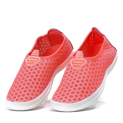 Neonowe pomarańczowe sportowe buty slip on Nieve - Obuwie