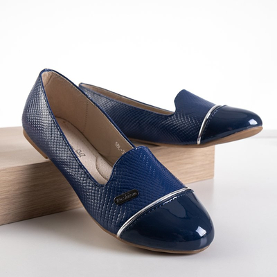 OUTLET Mocasini copii bleumarin cu relief în relief Varecia - Încălțăminte