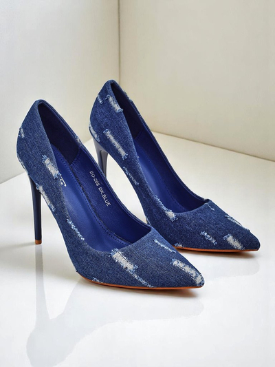 Royalfashion Pantofi stiletto pentru femei Denim Chic