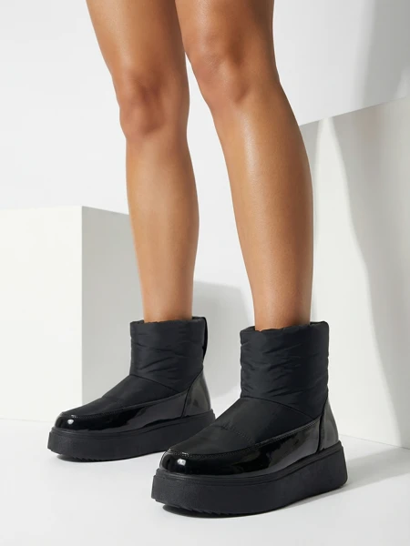 Royalfashion Black Maderta slip-on cizme de zăpadă pentru femei