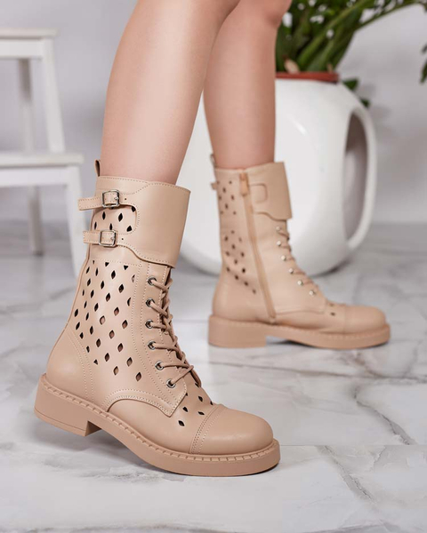 Royalfashion Cizme de damă cu dantelă ajurată Belsel