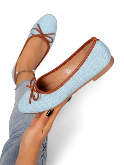 Pantofi balet pentru femei Royalfashion cu sclipici și o fundiță Aramie