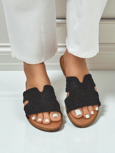 Rpyalfashion Sandale de damă cu bareta decorativă Braida