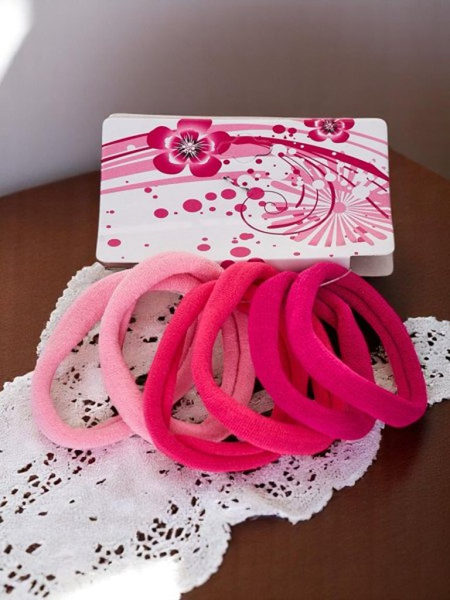 Royalfashion Set de 6 elastice de păr colorate Colora