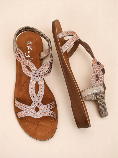 Royalfashion Sandale dama cu barete decorative Lola Grace