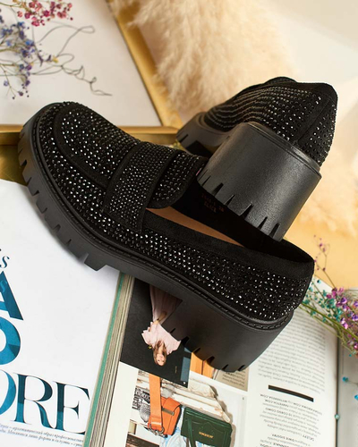 Royalfashion Mocasini de damă cu zirconii Epolls