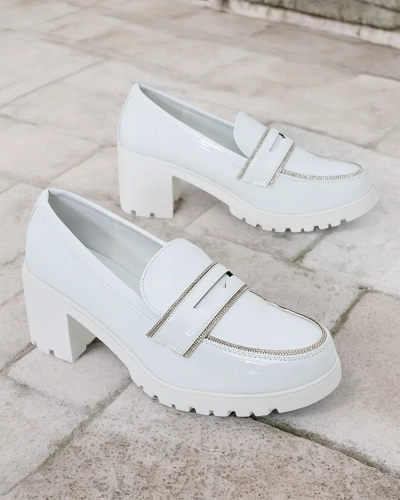 Mocasini din piele lacuita pentru femei Royalfashion Befies