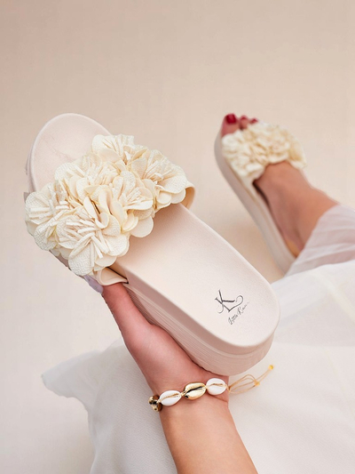 Royalfashion Sandale dama cu flori Frezja