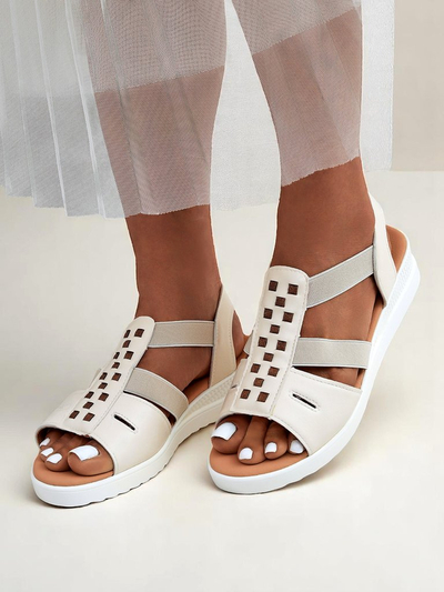 Sandale dama Royalfashion cu talpa joasa wedge Sora