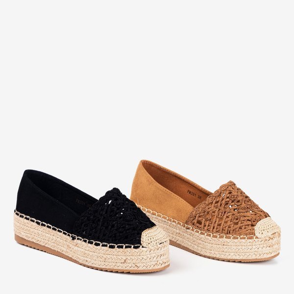 Espadrile negre pe platforma Lepusa - Încălțăminte