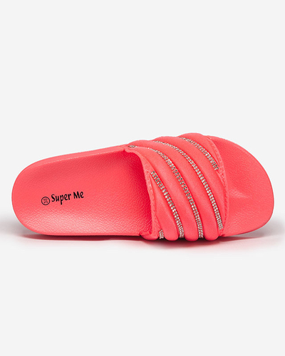 OUTLET Papuci de dama Coral cu zirconiu Mytaris - Incaltaminte