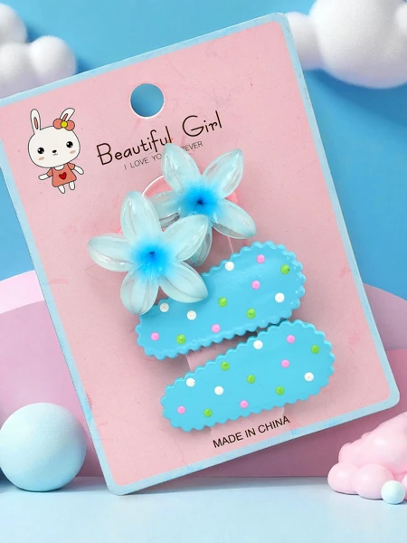 Set de agrafe de păr cu motiv floral