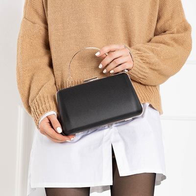 Geanta de dama neagra mica stralucitoare a'la clutch bag - Accesorii