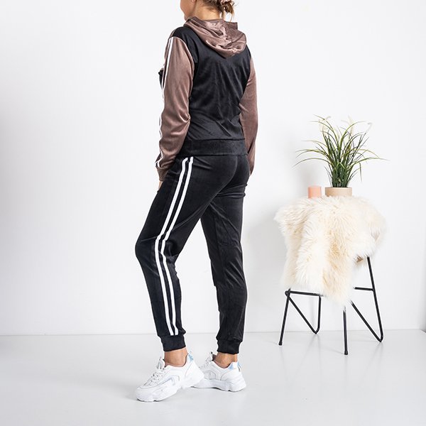 Trening de dama negru și maro cu dungi - Îmbrăcăminte