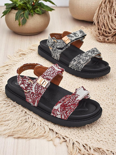 Royalfashion Sandale dama cu imprimeu Aloe