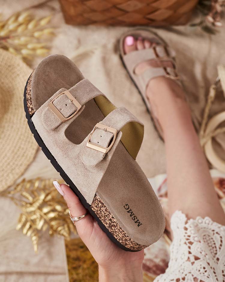 Royalfashion Șlapi de damă cu catarame Foumy