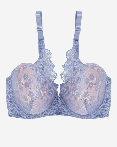 Sutien roz cu dantela mov - Lenjerie intima