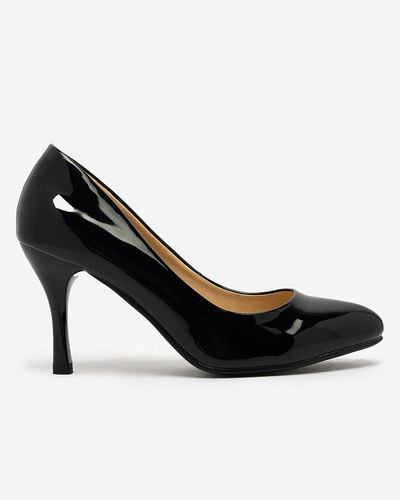 Royalfashion Pantofi cu toc Degonola lăcuiți negri