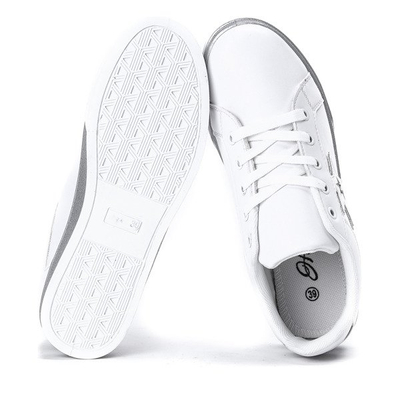 Biało - srebrne tenisówki z gwiazdką Estrella - Obuwie