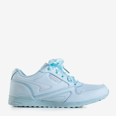 Încălțăminte sport albastră pentru femei legată cu o panglică Kamela - Încălțăminte