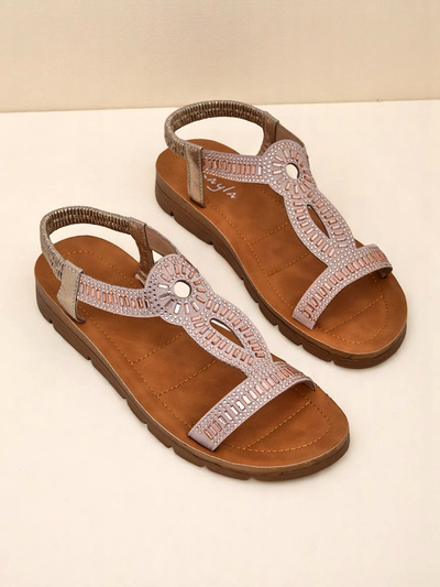 Royalfashion Sandale dama cu barete decorative Ava Shine