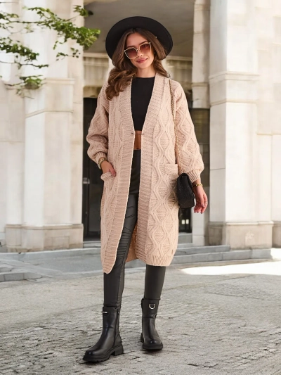 Royalfashion Pulover poncho tricotat pentru femei