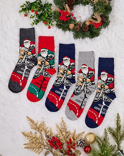 Royalfashion Șosete lungi de Crăciun pentru bărbați 5/bucată