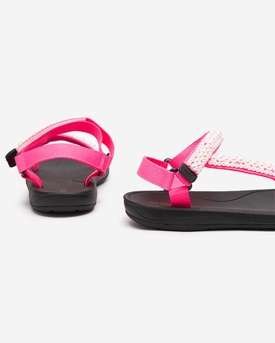 Sandale sport dama roz neon cu perle Dotiss- Incaltaminte