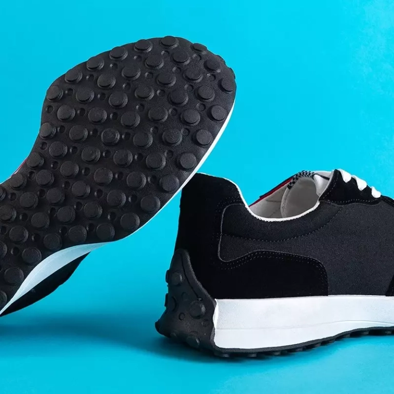 OUTLET Încălțăminte sport pentru bărbați Willy, negru și roșu - Încălțăminte