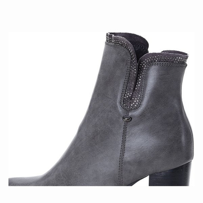 Szare botki na słupku Maddison - Obuwie