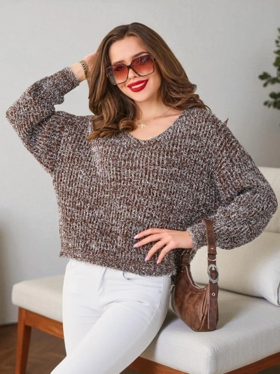 Royalfashion Pulover pentru femei cu fir lucios