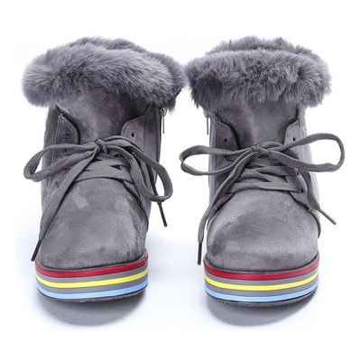 Szare botki sportowe Raelyn - Obuwie