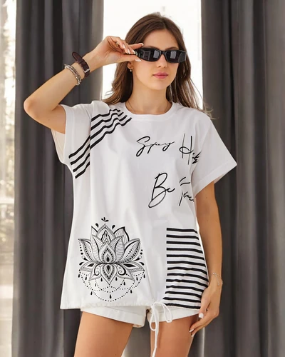 Tricou din bumbac pentru femei Royalfashion cu imprimeu