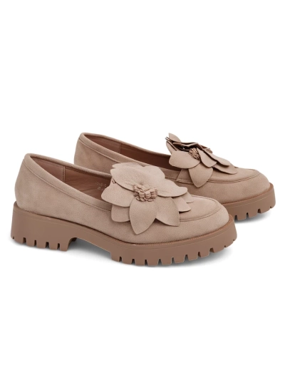 Mocăsini pentru femei Royalfashion din eco suede cu floarea Floverse