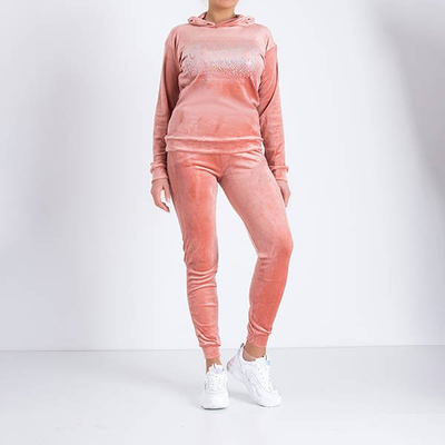 Set de trening pentru femei roz cu inscripția - Îmbrăcăminte