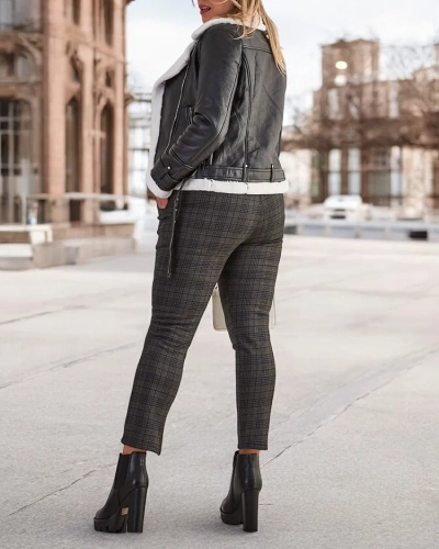 Royalfashion Pantaloni teggings călduroși pentru femei PLUS SIZE