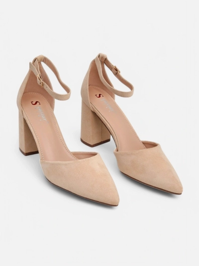 Royalfashion Pantofi cu toc pentru femei din eco-suede Caldeno