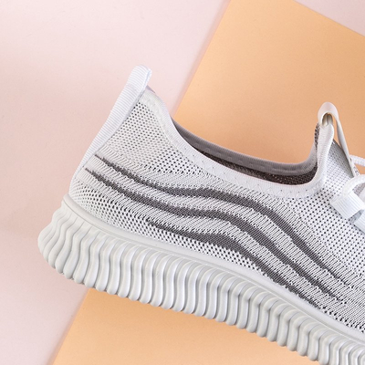 Încălțăminte de sport albă pentru femei Slisov - Încălțăminte