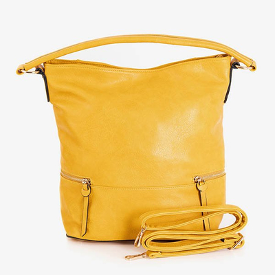 Geantă mare de umăr galbenă - Genți de mână