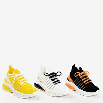Czarne buty sportowe z neonowymi wstawkami Loveli - Obuwie