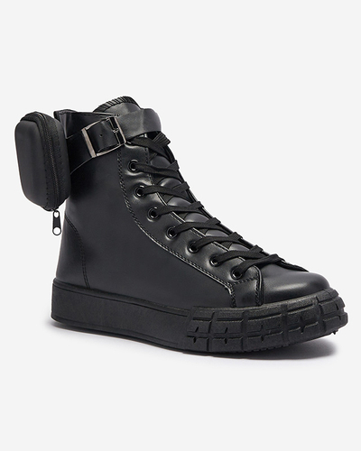 Pantofi sport de damă negri cu husă Efiffe- Footwear