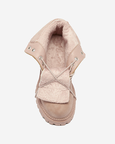 Cizme de trapper izolate roz închis pentru femei Teruna - Încălțăminte