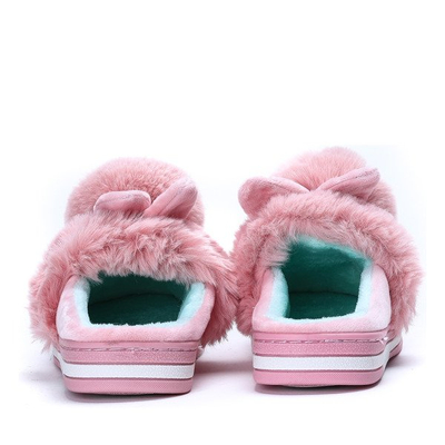 Różowe kapcie z króliczkiem Minky - Obuwie