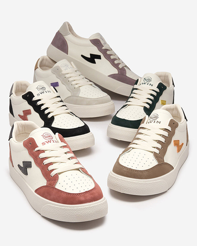 OUTLET Tenisi sport dama alb - negri Rozzuci- Pantofi